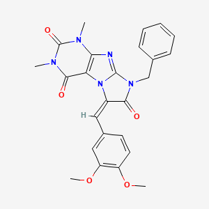 (E)-8-benzyl-6-(3,4-dimethoxybenzylidene)-1,3-dimethyl-1H-imidazo[2,1-f]purine-2,4,7(3H,6H,8H)-trione