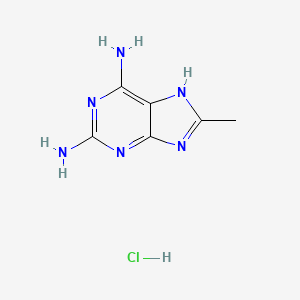 molecular formula C6H9ClN6 B2368550 8-methyl-7H-purine-2,6-diamine hydrochloride CAS No. 2137851-52-4