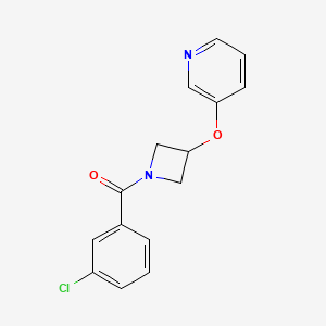 molecular formula C15H13ClN2O2 B2368555 (3-Chlorophenyl)(3-(pyridin-3-yloxy)azetidin-1-yl)methanone CAS No. 1903625-49-9
