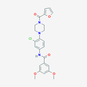 molecular formula C24H24ClN3O5 B236856 N-{3-chloro-4-[4-(2-furoyl)-1-piperazinyl]phenyl}-3,5-dimethoxybenzamide 