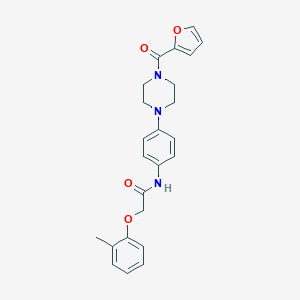 molecular formula C24H25N3O4 B236858 N-{4-[4-(Furan-2-carbonyl)-piperazin-1-yl]-phenyl}-2-o-tolyloxy-acetamide 
