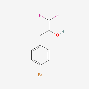 molecular formula C9H9BrF2O B2368586 3-(4-Bromophenyl)-1,1-difluoropropan-2-ol CAS No. 1564613-61-1