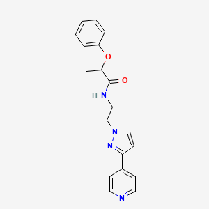 molecular formula C19H20N4O2 B2368605 2-苯氧基-N-(2-(3-(吡啶-4-基)-1H-吡唑-1-基)乙基)丙酰胺 CAS No. 1448125-73-2
