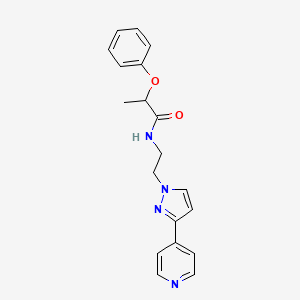 molecular formula C19H20N4O2 B2368605 2-Phenoxy-N-(2-(3-(pyridin-4-yl)-1H-pyrazol-1-yl)ethyl)propanamid CAS No. 1448125-73-2