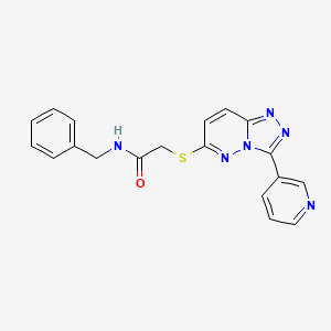 molecular formula C19H16N6OS B2368607 N-benzyl-2-[(3-pyridin-3-yl-[1,2,4]triazolo[4,3-b]pyridazin-6-yl)sulfanyl]acetamide CAS No. 868968-93-8