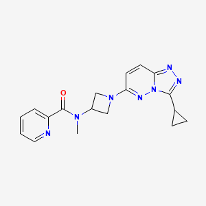 molecular formula C18H19N7O B2368608 N-(1-(3-cyclopropyl-[1,2,4]triazolo[4,3-b]pyridazin-6-yl)azetidin-3-yl)-N-methylpicolinamide CAS No. 2320889-84-5