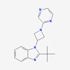 molecular formula C18H21N5 B2368610 2-Tert-butyl-1-(1-pyrazin-2-ylazetidin-3-yl)benzimidazole CAS No. 2415624-40-5