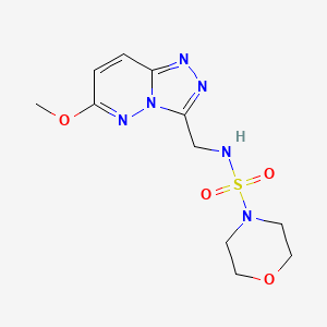 molecular formula C11H16N6O4S B2368628 N-({6-甲氧基-[1,2,4]三唑并[4,3-b]吡啶-3-基}甲基)吗啉-4-磺酰胺 CAS No. 2097869-16-2