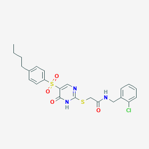 2-((5-((4-butylphenyl)sulfonyl)-6-oxo-1,6-dihydropyrimidin-2-yl)thio)-N-(2-chlorobenzyl)acetamide