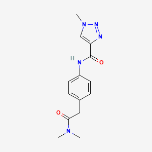 molecular formula C14H17N5O2 B2368668 N-(4-(2-(dimethylamino)-2-oxoethyl)phenyl)-1-methyl-1H-1,2,3-triazole-4-carboxamide CAS No. 1448033-62-2