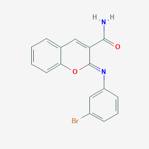 molecular formula C16H11BrN2O2 B2368675 (2Z)-2-[(3-bromophenyl)imino]-2H-chromene-3-carboxamide CAS No. 380310-12-3