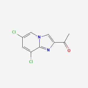 molecular formula C9H6Cl2N2O B2368678 1-(6,8-二氯咪唑并[1,2-a]吡啶-2-基)乙酮 CAS No. 1501700-62-4