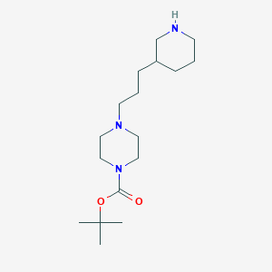 molecular formula C17H33N3O2 B2368690 叔丁基 4-(3-哌啶-3-基丙基)哌嗪-1-羧酸酯 CAS No. 2229508-22-7
