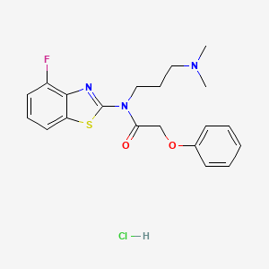 molecular formula C20H23ClFN3O2S B2368705 N-(3-(dimethylamino)propyl)-N-(4-fluorobenzo[d]thiazol-2-yl)-2-phenoxyacetamide hydrochloride CAS No. 1052531-64-2