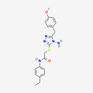 2-[[4-amino-5-[(4-methoxyphenyl)methyl]-1,2,4-triazol-3-yl]sulfanyl]-N-(4-ethylphenyl)acetamide