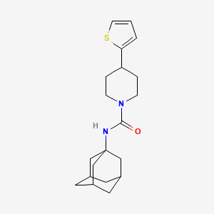 molecular formula C20H28N2OS B2368709 N-((1R,3s)-adamantan-1-yl)-4-(thiophen-2-yl)piperidine-1-carboxamide CAS No. 1396805-72-3