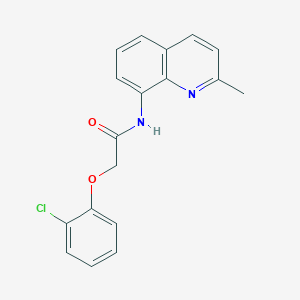 molecular formula C18H15ClN2O2 B236873 2-(2-chlorophenoxy)-N-(2-methylquinolin-8-yl)acetamide 