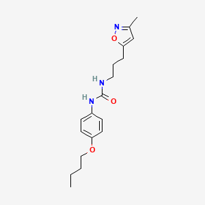 molecular formula C18H25N3O3 B2368748 1-(4-丁氧基苯基)-3-(3-(3-甲基异恶唑-5-基)丙基)脲 CAS No. 2034244-86-3