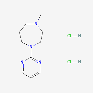 molecular formula C10H18Cl2N4 B2368757 1-Methyl-4-(pyrimidin-2-yl)-1,4-diazepane dihydrochloride CAS No. 2034417-38-2
