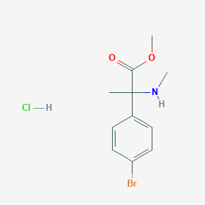 Methyl 2-(4-bromophenyl)-2-(methylamino)propanoate;hydrochloride
