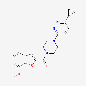 (4-(6-Cyclopropylpyridazin-3-yl)piperazin-1-yl)(7-methoxybenzofuran-2-yl)methanone