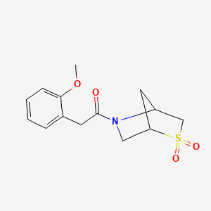 1-(2,2-Dioxido-2-thia-5-azabicyclo[2.2.1]heptan-5-yl)-2-(2-methoxyphenyl)ethanone