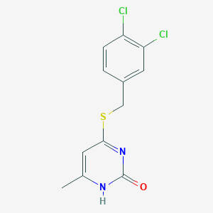 molecular formula C12H10Cl2N2OS B2368782 4-((3,4-dichlorobenzyl)thio)-6-methylpyrimidin-2(1H)-one CAS No. 898421-58-4