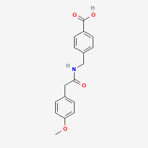 molecular formula C17H17NO4 B2368786 4-{[2-(4-甲氧基苯基)乙酰胺]甲基}苯甲酸 CAS No. 925137-96-8