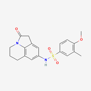 molecular formula C19H20N2O4S B2368787 4-甲氧基-3-甲基-N-(2-氧代-2,4,5,6-四氢-1H-吡咯并[3,2,1-ij]喹啉-8-基)苯磺酰胺 CAS No. 898454-58-5