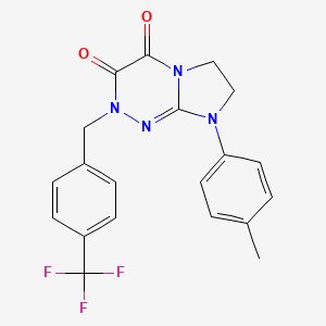 molecular formula C20H17F3N4O2 B2368791 8-(对甲苯基)-2-(4-(三氟甲基)苄基)-7,8-二氢咪唑并[2,1-c][1,2,4]三嗪-3,4(2H,6H)-二酮 CAS No. 941891-61-8