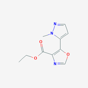 molecular formula C10H11N3O3 B2368793 5-(2-甲基吡唑-3-基)-1,3-恶唑-4-羧酸乙酯 CAS No. 1339879-66-1