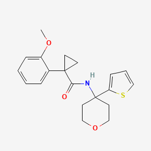 molecular formula C20H23NO3S B2368808 1-(2-甲氧基苯基)-N-(4-(噻吩-2-基)四氢-2H-吡喃-4-基)环丙烷甲酰胺 CAS No. 2034537-94-3