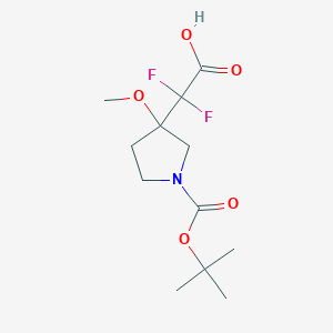 2-(1-(tert-Butoxycarbonyl)-3-methoxypyrrolidin-3-yl)-2,2-difluoroacetic acid