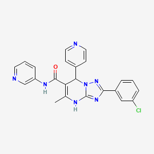 2-(3-chlorophenyl)-5-methyl-N-(pyridin-3-yl)-7-(pyridin-4-yl)-4,7-dihydro-[1,2,4]triazolo[1,5-a]pyrimidine-6-carboxamide