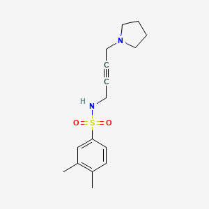 molecular formula C16H22N2O2S B2368829 3,4-二甲基-N-(4-(吡咯烷-1-基)丁-2-炔-1-基)苯磺酰胺 CAS No. 1396685-18-9