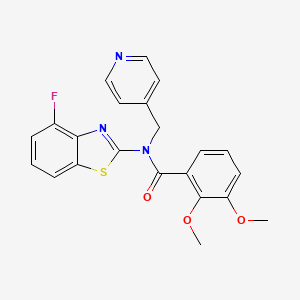 molecular formula C22H18FN3O3S B2368834 N-(4-氟苯并[d]噻唑-2-基)-2,3-二甲氧基-N-(吡啶-4-基甲基)苯甲酰胺 CAS No. 923679-57-6