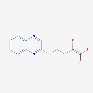 molecular formula C12H9F3N2S B2368836 2-[(3,4,4-三氟-3-丁烯基)硫烷基]喹喔啉 CAS No. 148515-90-6