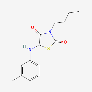molecular formula C14H18N2O2S B2368840 3-Butyl-5-(m-tolylamino)thiazolidine-2,4-dione CAS No. 1008213-31-7