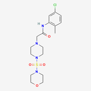 molecular formula C17H25ClN4O4S B2368842 N-(5-chloro-2-methylphenyl)-2-[4-(morpholin-4-ylsulfonyl)piperazinyl]acetamide CAS No. 878723-10-5