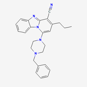 1-(4-Benzylpiperazin-1-yl)-3-propylpyrido[1,2-a]benzimidazole-4-carbonitrile