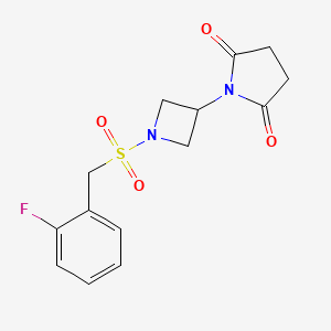 1-(1-((2-Fluorobenzyl)sulfonyl)azetidin-3-yl)pyrrolidine-2,5-dione