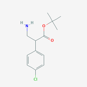 Tert-butyl 3-amino-2-(4-chlorophenyl)propanoate