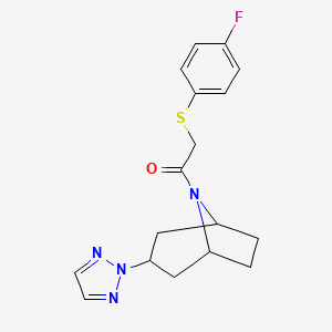 1-((1R,5S)-3-(2H-1,2,3-triazol-2-yl)-8-azabicyclo[3.2.1]octan-8-yl)-2-((4-fluorophenyl)thio)ethanone