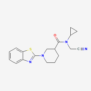 1-(1,3-benzothiazol-2-yl)-N-(cyanomethyl)-N-cyclopropylpiperidine-3-carboxamide