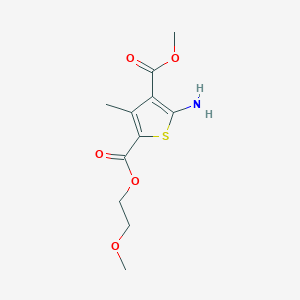 molecular formula C11H15NO5S B2368859 2-(2-Methoxyethyl) 4-methyl 5-amino-3-methylthiophene-2,4-dicarboxylate CAS No. 670271-10-0