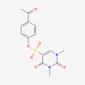 (4-Acetylphenyl) 1,3-dimethyl-2,4-dioxopyrimidine-5-sulfonate
