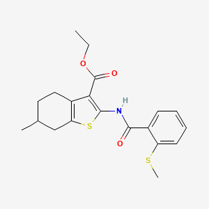 Ethyl 6-methyl-2-(2-(methylthio)benzamido)-4,5,6,7-tetrahydrobenzo[b]thiophene-3-carboxylate