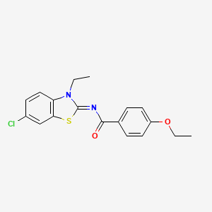 (E)-N-(6-chloro-3-ethylbenzo[d]thiazol-2(3H)-ylidene)-4-ethoxybenzamide