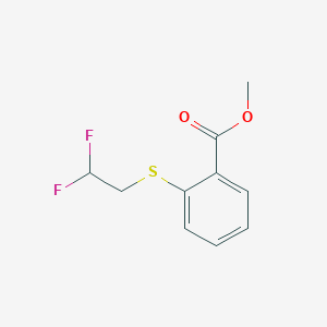 molecular formula C10H10F2O2S B2368871 Methyl 2-[(2,2-difluoroethyl)sulfanyl]benzoate CAS No. 2453324-47-3