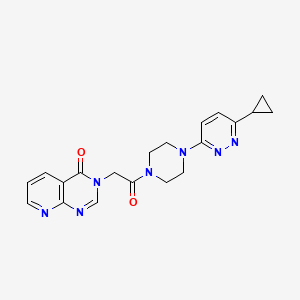 3-(2-(4-(6-cyclopropylpyridazin-3-yl)piperazin-1-yl)-2-oxoethyl)pyrido[2,3-d]pyrimidin-4(3H)-one